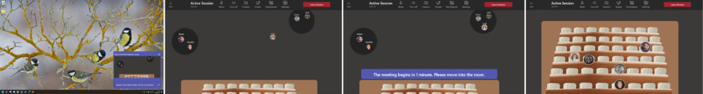 CT-Space: conversational transitions before, during, and after video meetings
